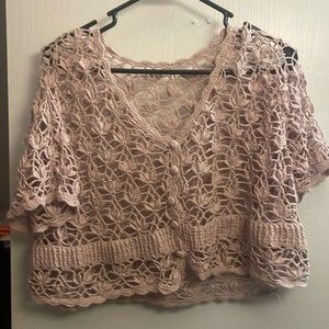 Crochet pink top Fairycore vibe!